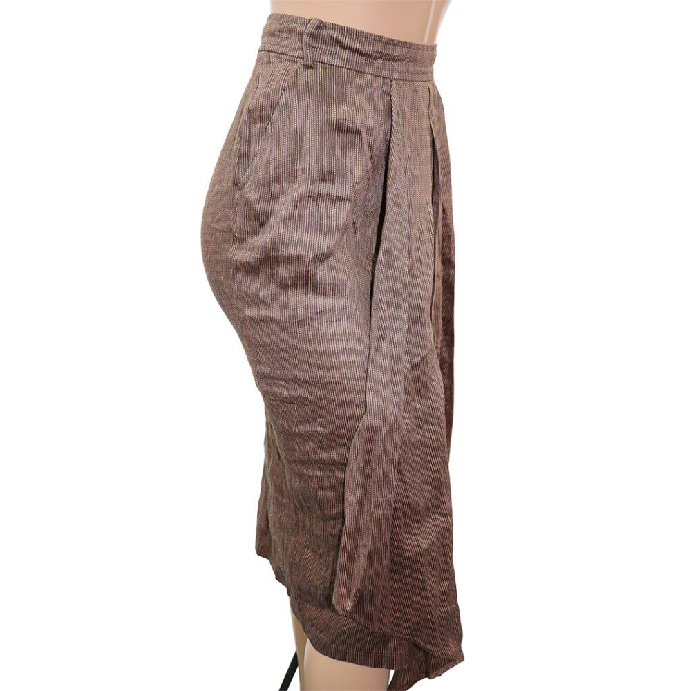 MaxMara Silk Linen Asymmetrical Midi Skirt 6/8 - Picture 5 of 6